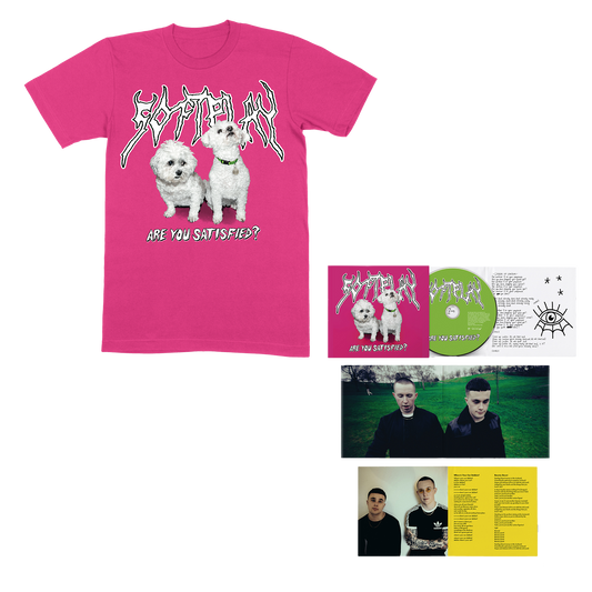 Are You Satisfied? | 10 Year Anniversary Pink T-Shirt & CD Bundle