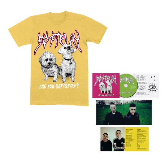 Are You Satisfied? | 10 Year Anniversary Yellow T-Shirt & CD Bundle